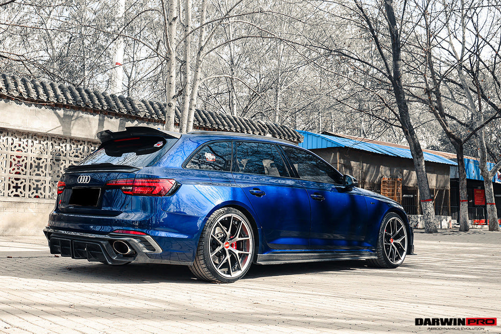 DARWINPRO - AUDI RS4 B9 B9.5 2017 -2024 CARBON FIBRE BKSS LED REAR DIFFUSER AND REAR SIDE SKIRTS
