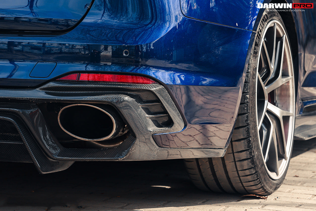 DARWINPRO - AUDI RS4 B9 B9.5 2017 -2024 CARBON FIBRE BKSS LED REAR DIFFUSER AND REAR SIDE SKIRTS