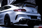 DARWINPRO - MERCEDES BENZ W205 C63 & C6S AMG COUPE 2015 -2021 PARTIAL CARBON FIBER REAR BUMPER AND LED DIFFUSER