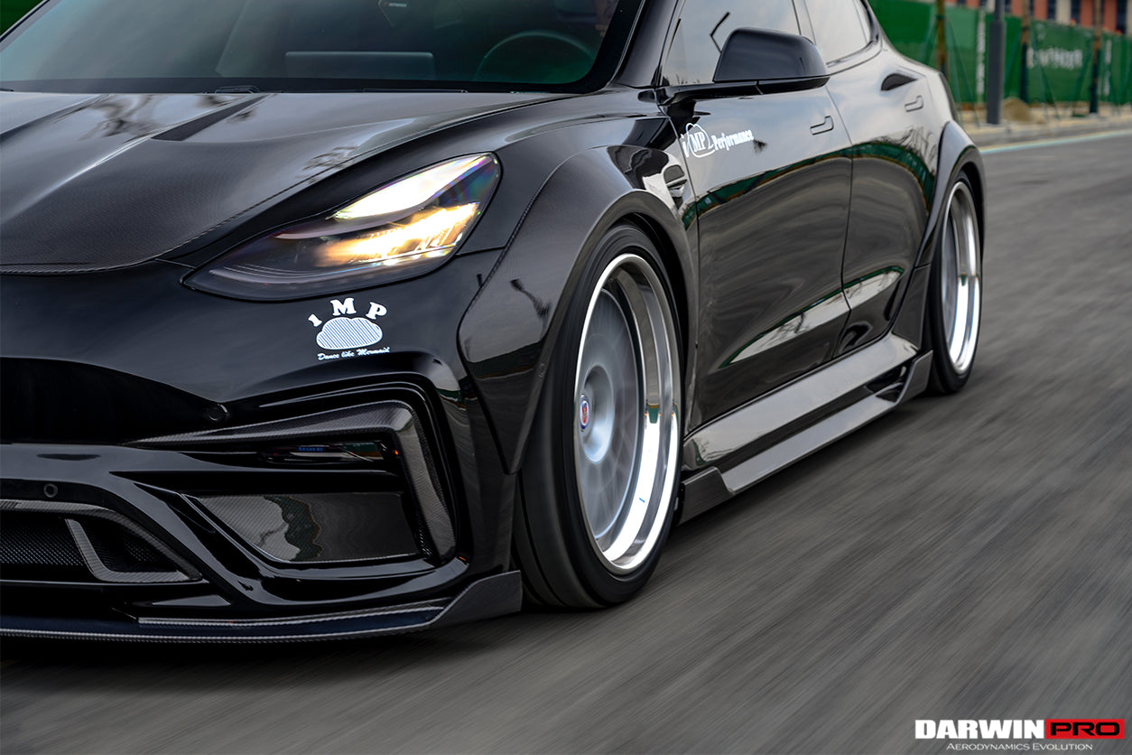 DARWINPRO - TESLA MODEL 3 IMP PERFORMANCE PARTIAL CARBON FIBER FRONT BUMPER