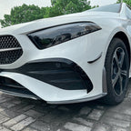 Gloss Black Front Canards Set (4 pcs) for Mercedes Benz W177 A Class AMG & A35 23-25