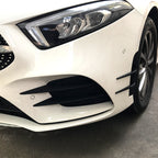 Type 2 Gloss Black Front Canards for Mercedes Benz W177 A Class AMG & A35 18-22