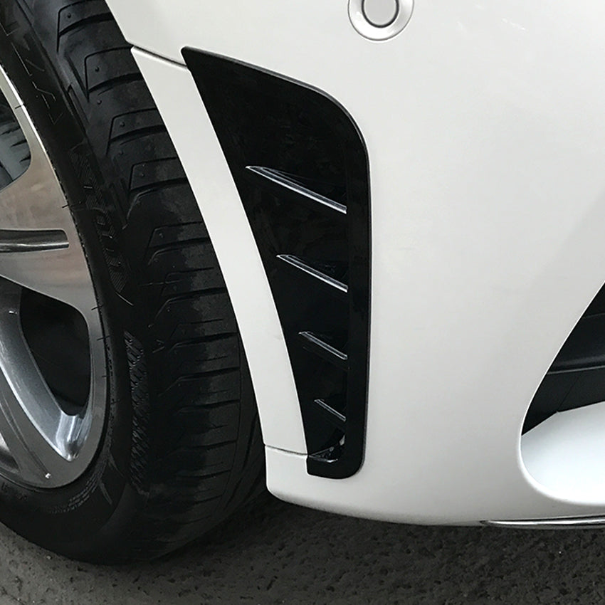 Gloss Black Front Bumper Trims for Mercedes Benz W205 C Class 19-21