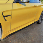 AP Style Carbon Fibre Side Skirts Extension for BMW F82 F83 M4 14-20