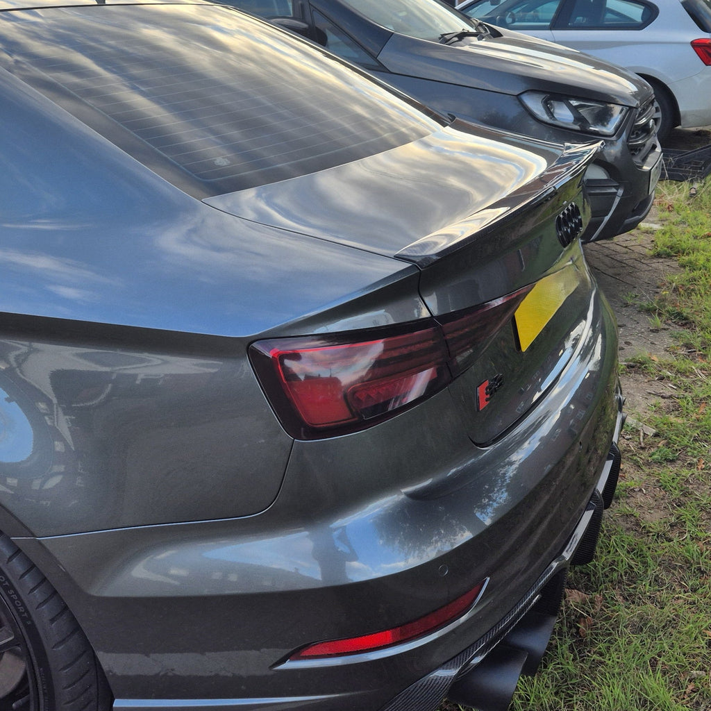 V Style Carbon Fibre Boot Spoiler for Audi A3 S3 RS3 Saloon 13-20