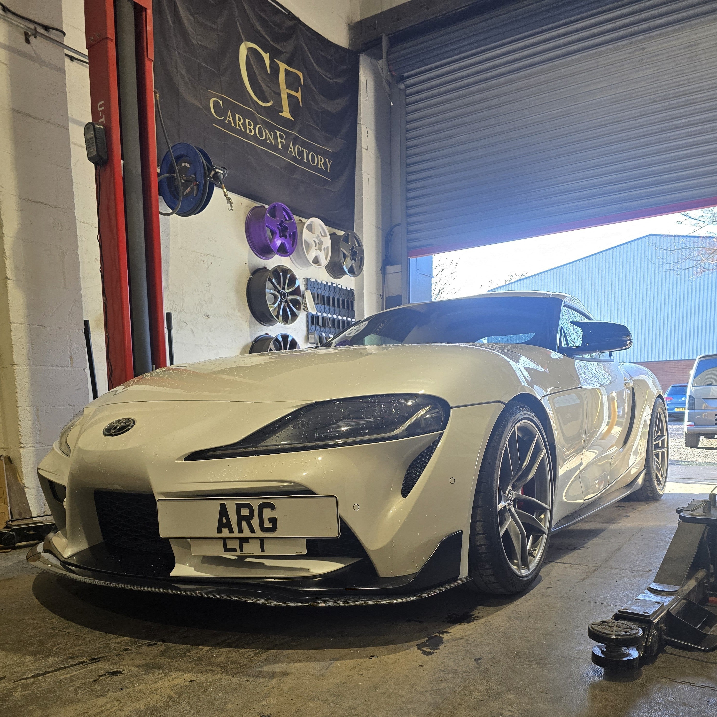 P Style Carbon Fibre Front Splitter for Toyota A90 Supra 19-Present