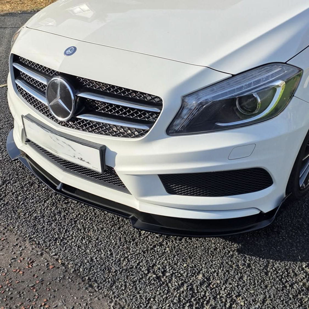 A Style Gloss Black Front Splitter for Mercedes Benz W176 A Class 13-15