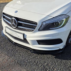 A Style Gloss Black Front Splitter for Mercedes Benz W176 A Class 13-15