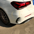 Gloss Black Rear Bumper Trims for Mercedes Benz W177 A Class Saloon 18-25 (Stick on)