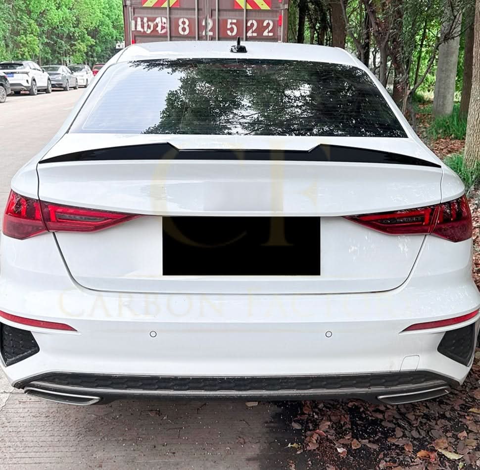 V Style Gloss Black Boot Spoiler for Audi A3 S3 RS3 8Y Saloon 20-Present