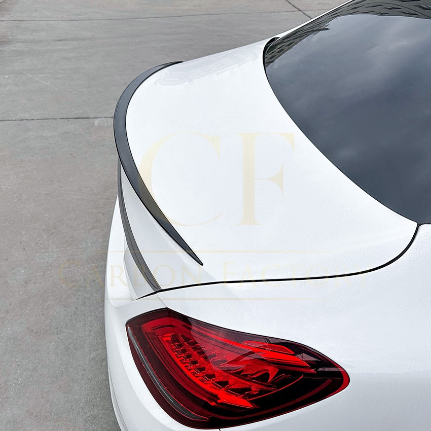 P Style Gloss Black Boot Spoiler for Mercedes Benz W205 C Class Saloon 15-21