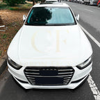 V Style Gloss Black Front Splitter for Audi B8.5 S4 & A4 S Line 13-15
