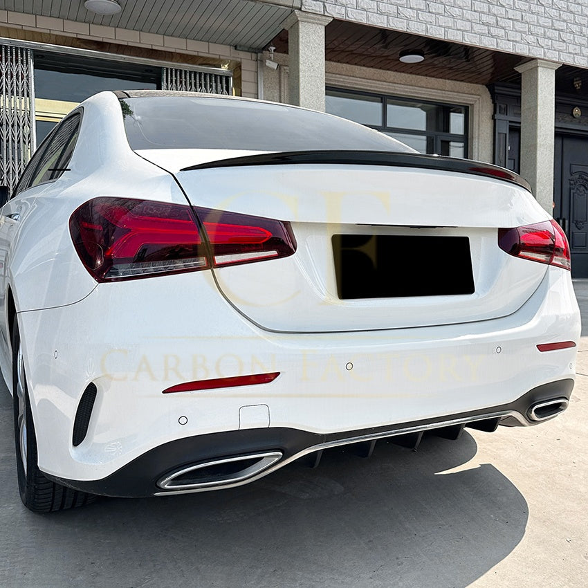 A Style Gloss Black Boot Spoiler for Mercedes Benz W177 A Class Saloon 18-25