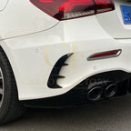 Gloss Black Rear Bumper Trims for Mercedes Benz W177 A Class Saloon 18-25 (Replacement)