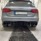 LED Style Carbon Fibre Rear Diffuser for Audi S4 A4 S Line B8 08-12