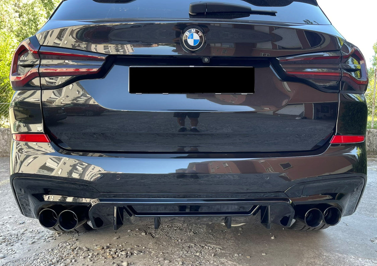 Competition Style Gloss Black Rear Diffuser for BMW G01 X3 18-21