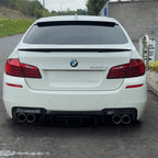 Competition Style Gloss Black Rear Diffuser Quad Exhaust for BMW F10 5 Series 10-17