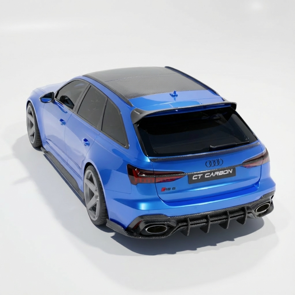 AUDI RS6 C8 AVANT CARBON FIBRE MIDDLE SPOILER - CT DESIGN