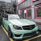 V Style Gloss Black Front Splitter for Mercedes Benz W204 C63 11-14
