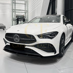 AMG Style Gloss Black Front Splitter for Mercedes Benz W177 A Class AMG & A35 23-25