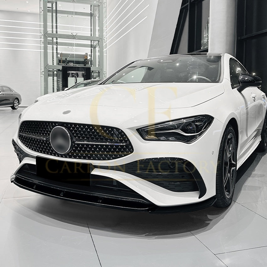 AMG Style Gloss Black Front Splitter for Mercedes Benz W177 A Class AMG & A35 23-25