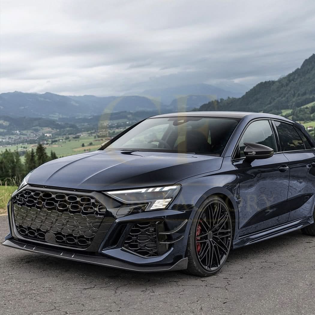 Gloss Black Front Canards for Audi 8Y RS3 20-24