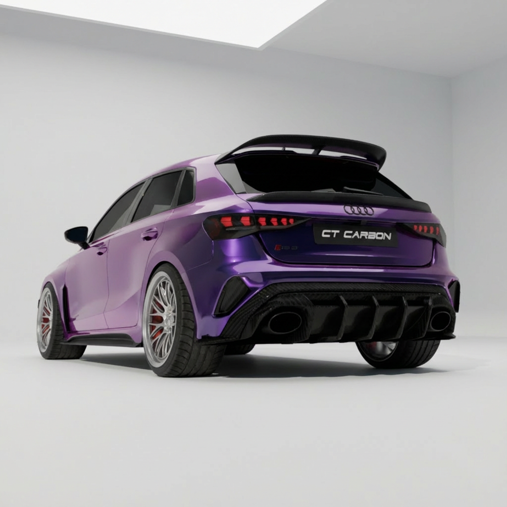 AUDI A3/S3/RS3 8Y 2022+ SPORTBACK CARBON FIBRE SPOILER - CT DESIGN V3