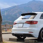 V Style Gloss Black Diffuser for Audi S3 8V Hatchback 17-20
