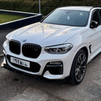 MP Style Gloss Black Front Splitter for BMW G01 X3 G02 X4 Pre-LCI 18-21