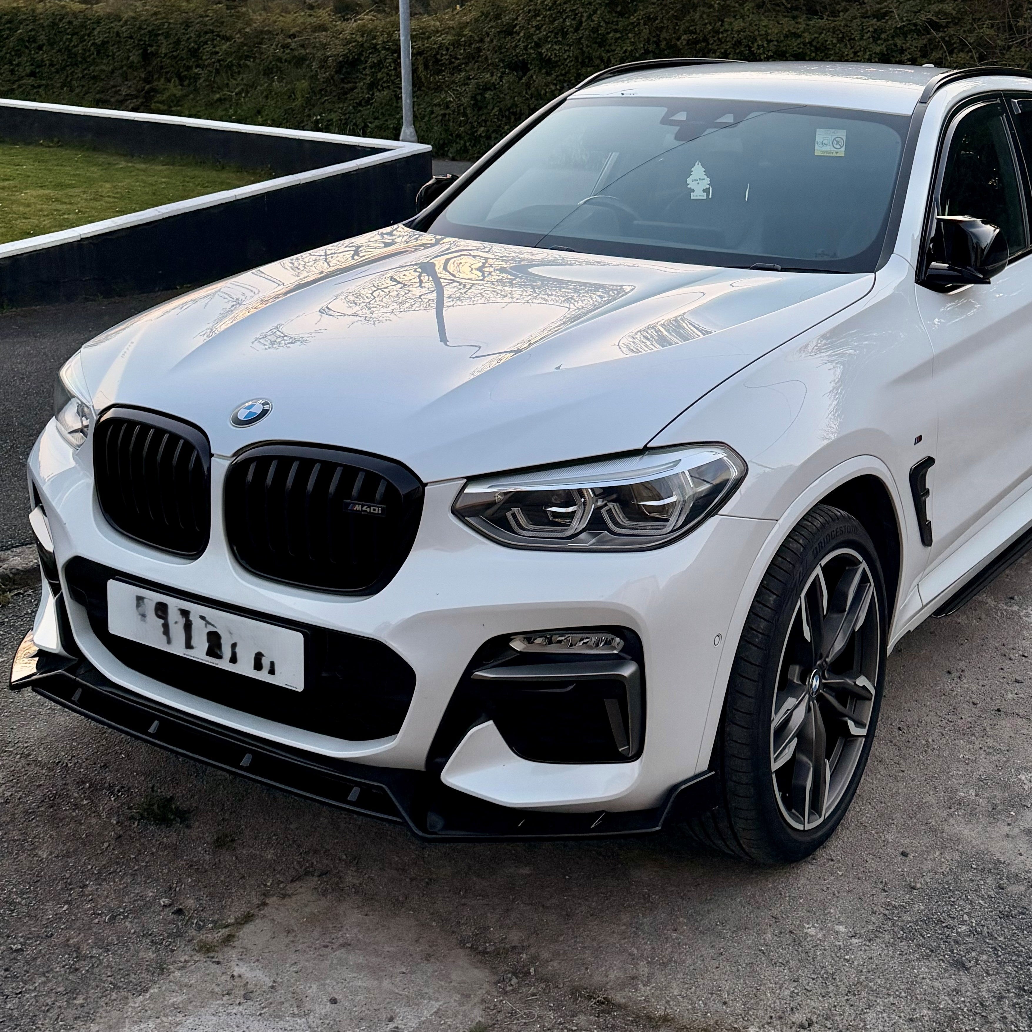 MP Style Gloss Black Front Splitter for BMW G01 X3 G02 X4 Pre-LCI 18-21