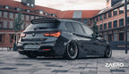 BMW 1 SERIES M SPORT F20 F21 LCI SINGLE EXIT (118I 120I 120D 125I) EVO-1 GLOSS BLACK REAR DIFFUSER BY ZAERO (2015-2019)