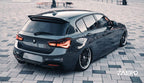 BMW 1 SERIES M SPORT F20 F21 LCI SINGLE EXIT (118I 120I 120D 125I) EVO-1 GLOSS BLACK REAR DIFFUSER BY ZAERO (2015-2019)