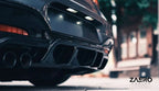 BMW 1 SERIES M SPORT F20 F21 LCI SINGLE EXIT (118I 120I 120D 125I) EVO-1 GLOSS BLACK REAR DIFFUSER BY ZAERO (2015-2019)