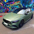 V Style Gloss Black Front Splitter for Mercedes Benz W177 A Class AMG & A35 18-22