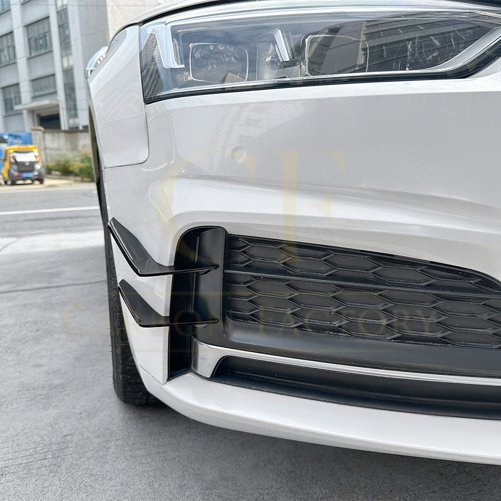 Gloss Black Front Canards for Audi B9 A5 S Line & S5 17-20