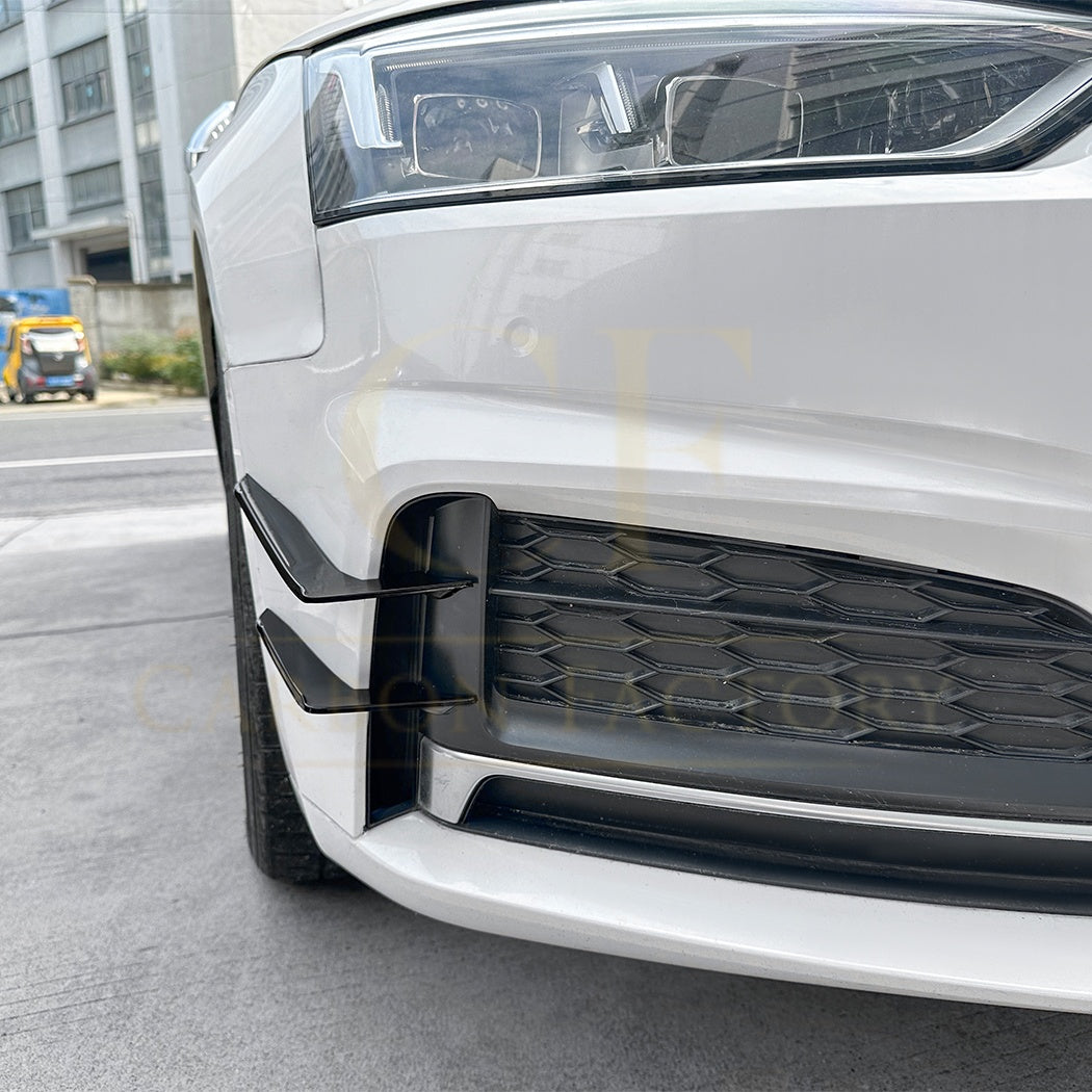 Gloss Black Front Canards for Audi B9 A5 S Line & S5 17-20