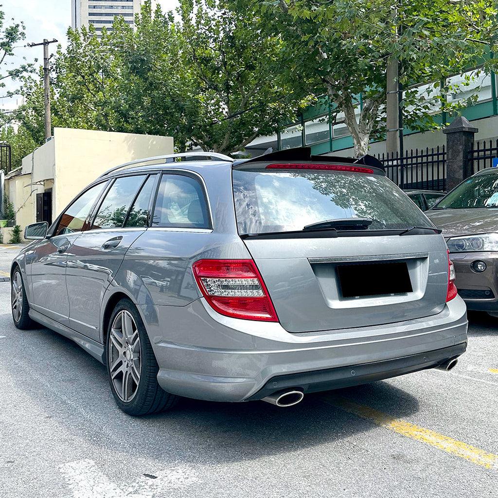 V Style Gloss Black Boot Spoiler for Mercedes Benz W204 C Class & C63 Estate 07-14