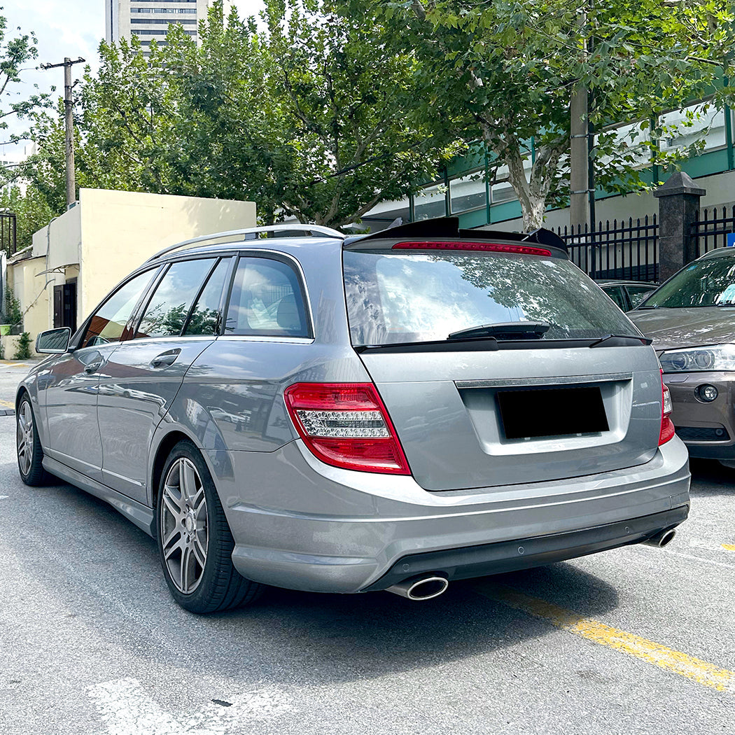 V Style Gloss Black Boot Spoiler for Mercedes Benz W204 C Class & C63 Estate 07-14