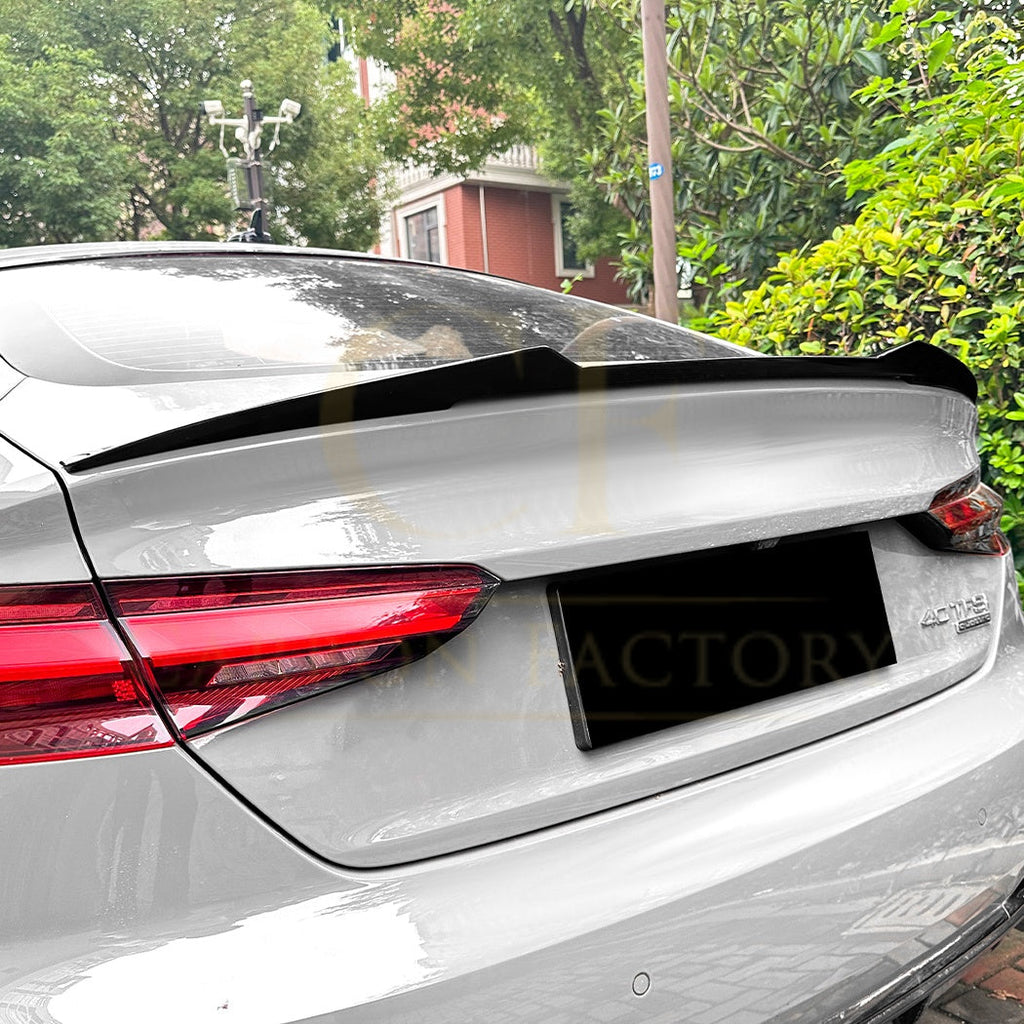 V Style Gloss Black Boot Spoiler for Audi B9 A5 S5 RS5 17-24