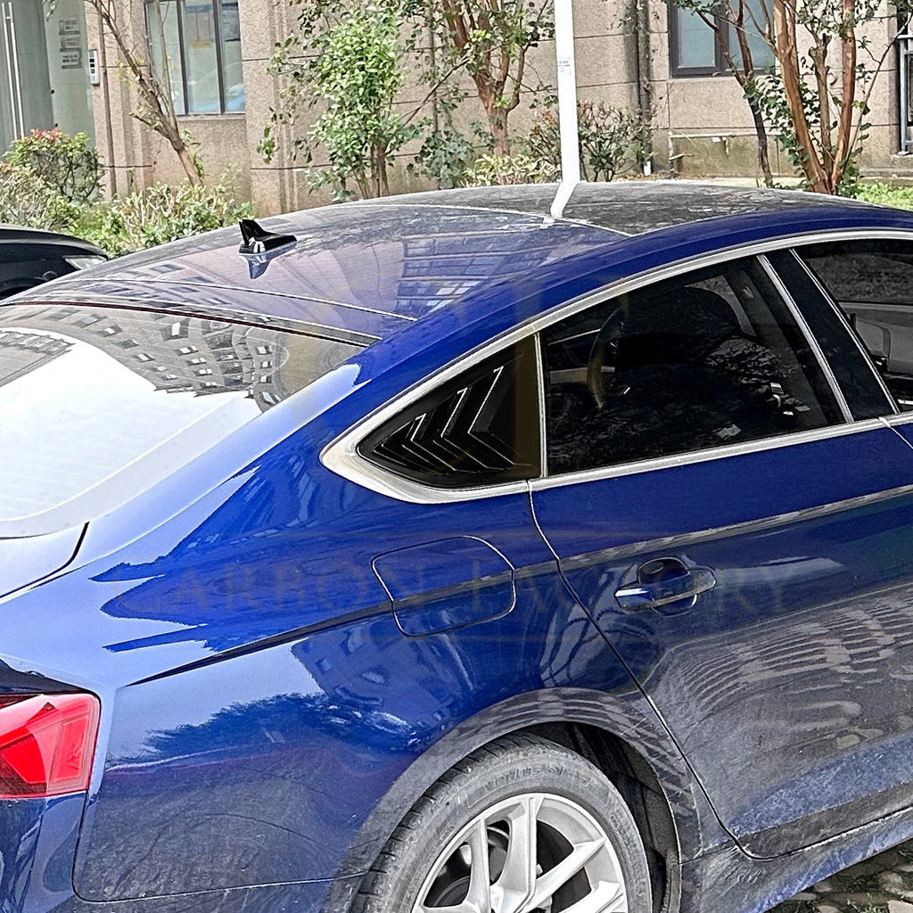 Gloss Black Window Louver Vents for Audi B9 A5 S Line & S5 Sportback 17-24
