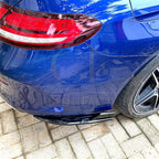 Gloss Black Rear Bumper Spats for Mercedes Benz W205 C Class Coupe 15-21
