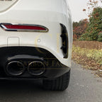 Gloss Black Rear Bumper Trims for Mercedes Benz W177 A Class Saloon 18-25 (Replacement)