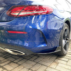 Gloss Black Rear Bumper Spats for Mercedes Benz W205 C Class Coupe 15-21
