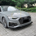 V Style Gloss Black Front Splitter for Audi B9 A5 S Line & S5 21-24