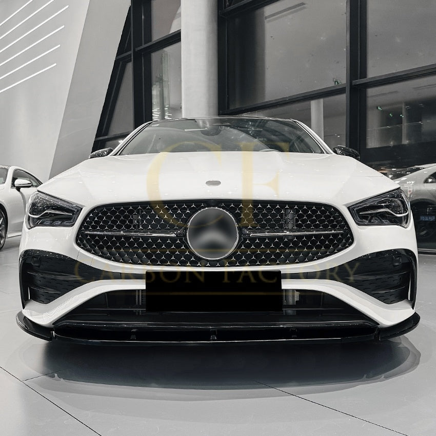 AMG Style Gloss Black Front Splitter for Mercedes Benz W177 A Class AMG & A35 23-25