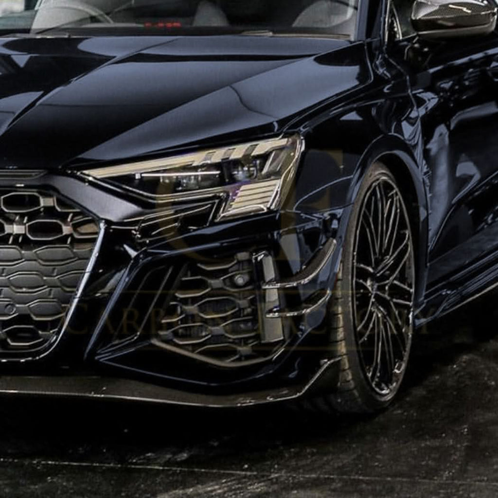 Gloss Black Front Canards for Audi 8Y RS3 20-24