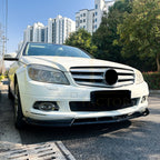 V Style Gloss Black Front Splitter for Mercedes Benz W204 C Class Standard Model 08-10