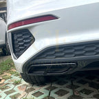 Gloss Black Exhaust Tip Covers for Audi A3 8Y S Line 20-24