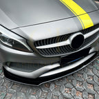 V Style (1 pcs) Gloss Black Front Splitter for Mercedes Benz W176 A Class AMG 13-18