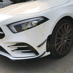 Type 1 Gloss Black Front Canards for Mercedes Benz W177 A Class AMG & A35 18-22
